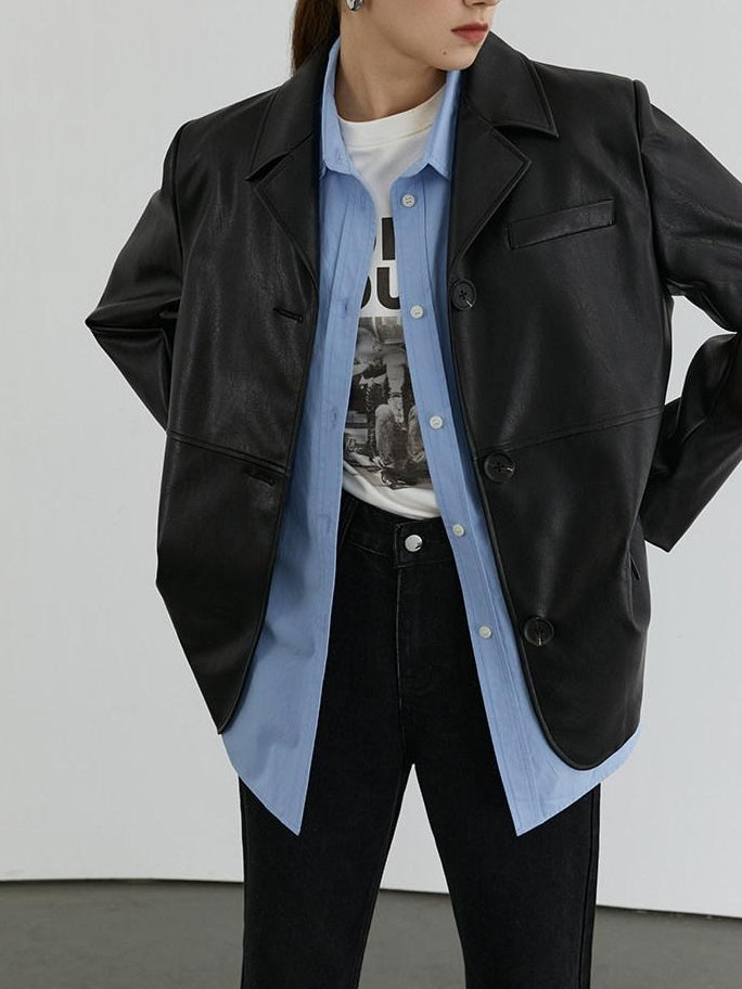 fano Breathable 100 Percent Cotton Button Stand Collar Straight Minimal Women Shirts