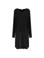 unspoken Soft Stretch Slim Fit Minimal Commuter Knit Pullover For Women Black Sweaters