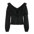 someone_sometimes_Sleek_V-neck_Slim_Fit_Commuter_Long_Sleeve_Black_Poly_Viscose_Women_Work_Blouses_MISSTT