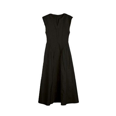 unspoken_High_Waist_Colorblock_V-neck_Sleeveless_Workwear_A_Line_Cotton_Maxi_Dresses_MISSTT