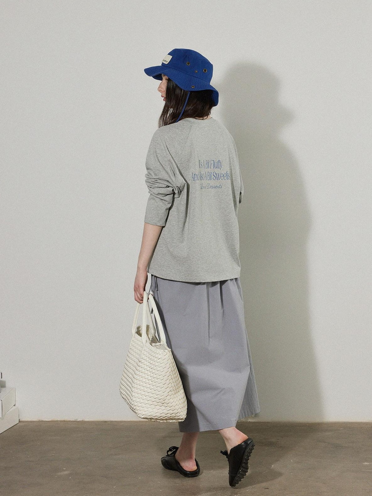 Lofi choose Soft 100 Percent Cotton Relaxed Raglan Lettered Print Women Long Sleeve T-Shirts