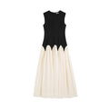 unspoken_Colorblock_High_Waist_Minimalist_A_Line_Round_Neck_Office_Ready_Maxi_Dresses_MISSTT
