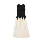 unspoken_Colorblock_High_Waist_Minimalist_A_Line_Round_Neck_Office_Ready_Maxi_Dresses_MISSTT