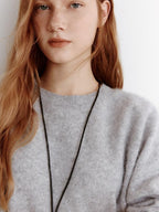 fano Soft Wool Cashmere Blend Relaxed Fit Crew Neck Women Knit Pullover Sweaters