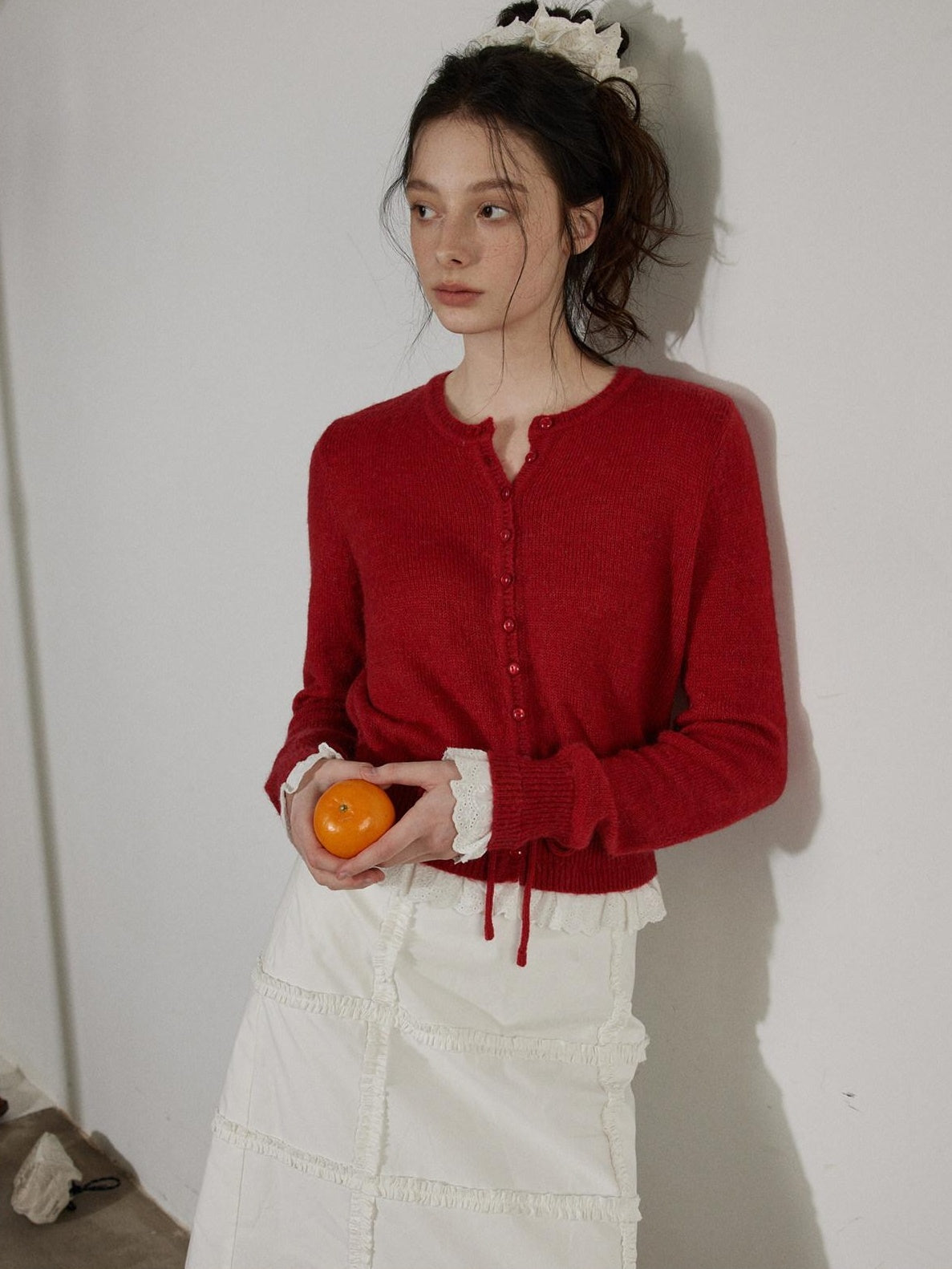 Lofi choose Cozy Button Front Relaxed Fit Workwear Women Knit Long Sleeve Cardigans