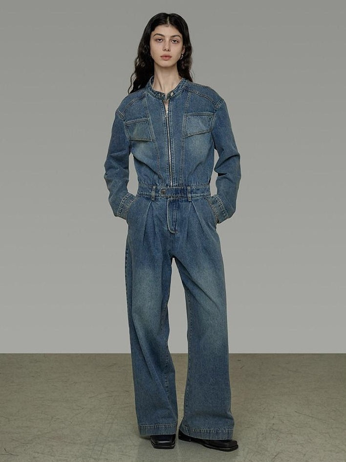 unspoken High Waisted Wide Leg Cotton Blend Office Commuter Blue Top & Pants Sets