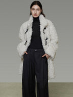 unspoken Warm Stand Collar Loose Mid Length Minimal Commuter Women Polyester Long Coats