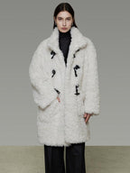unspoken Warm Stand Collar Loose Mid Length Minimal Commuter Women Polyester Long Coats