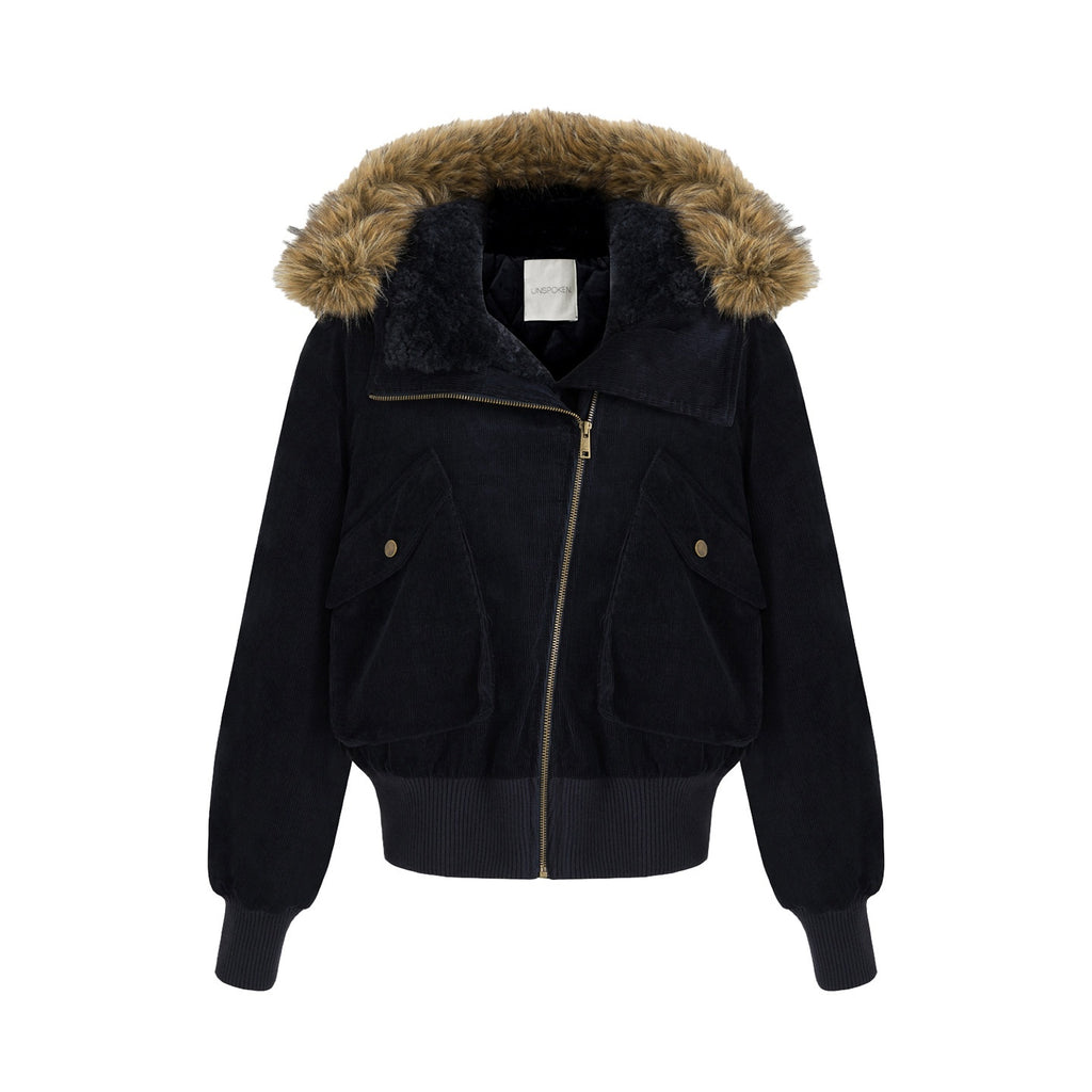 unspoken_Thick_Cotton_Hooded_Oversized_Minimal_Commuter_Navy_Zippered_Puffer_Jackets_MISSTT