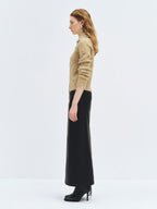 someonesometimes Soft Acrylic Long Sleeve Button Front Slim Fit Womens Mustard Yellow Cardigans