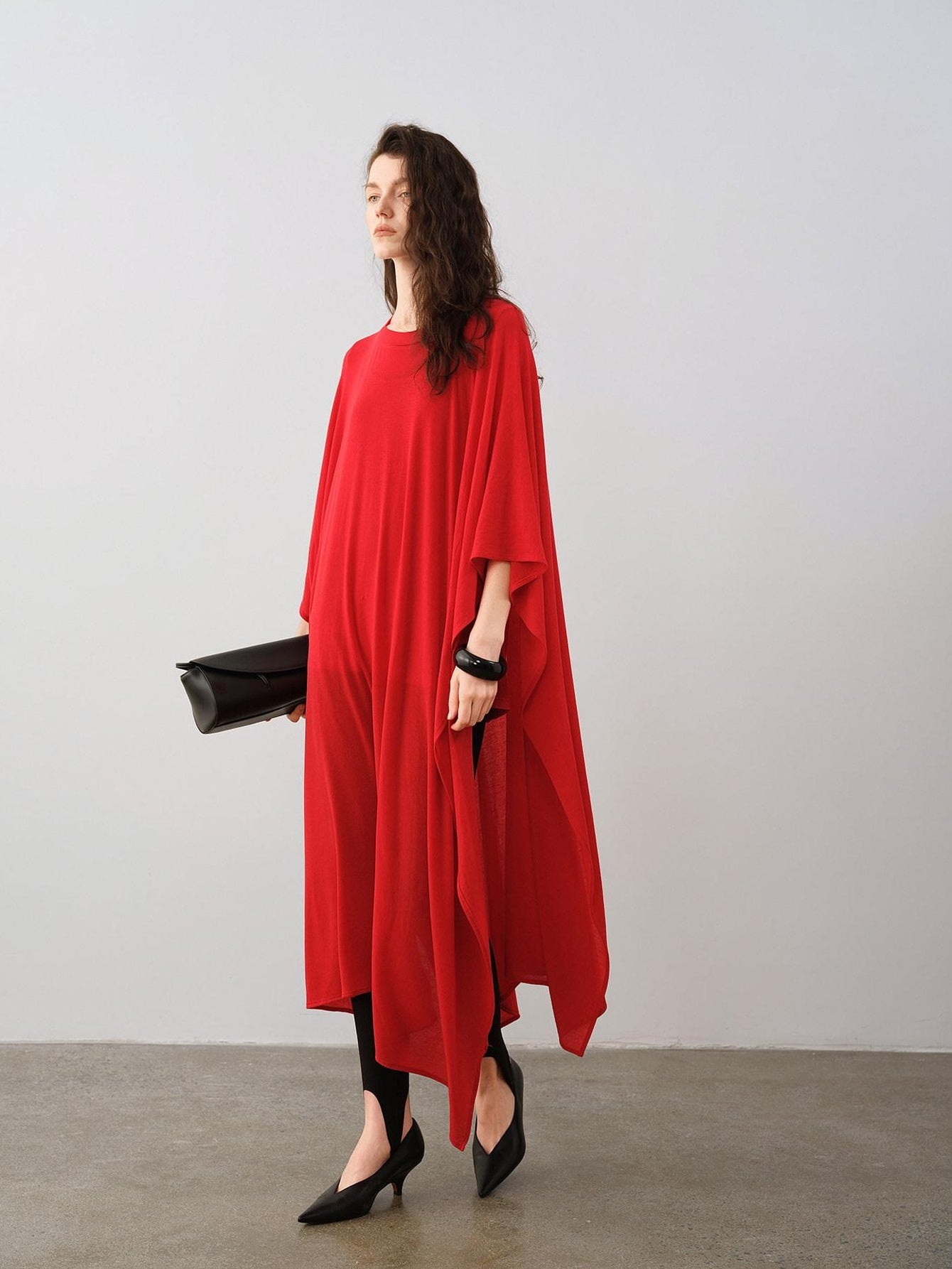 audreyyang Lyocell Wool Blend Loose Sleeveless Pullover Stirrup Leggings Top & Pants Sets