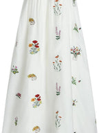 fano Viscose Linen Blend Printed A Line Sleeveless Camisole Young Women Maxi Dresses