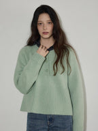 Lofi choose Soft Acrylic Commuter Loose Fit Solid Crewneck Women Knitwear Sweaters