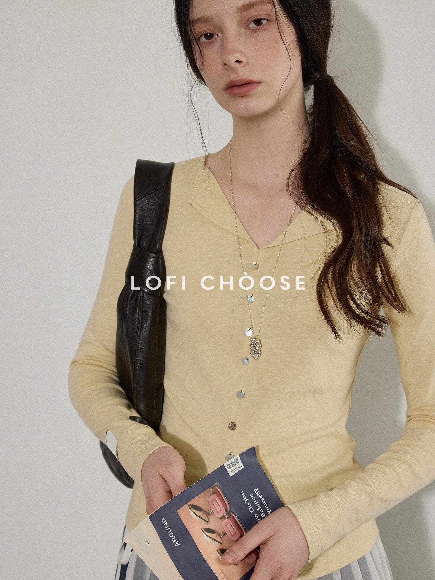 Lofi_choose_Cotton_Stretch_V-neck_Slim_Fit_Office_Women_Yellow_Green_Long_Sleeve_T-Shirts_MISSTT