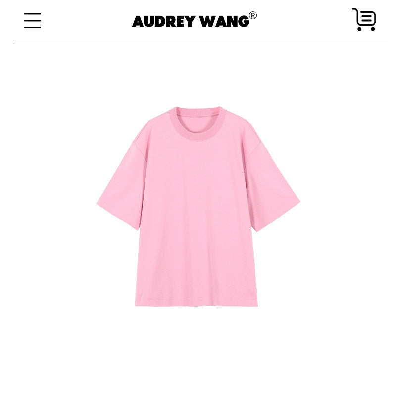 audreyyang_Pure_Cotton_Loose_Commuter_Round_Neck_Mid_Sleeve_Women_Long_Sleeve_T-Shirts_MISSTT