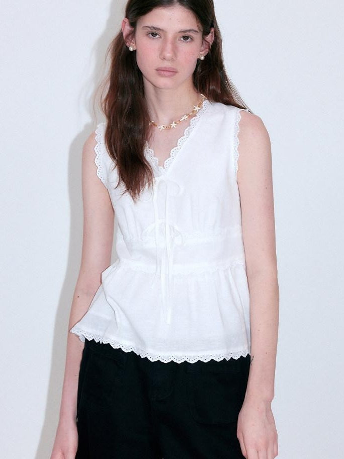 fano Cotton Linen Korean Ruffle Slim Fit Women White Off Shoulder Crop Tops