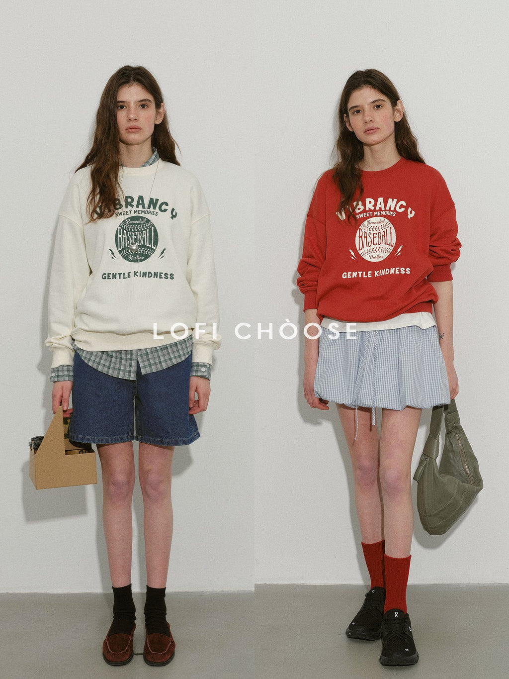 Lofi choose Cozy Letter Print Loose Drop Shoulder Commuter Women Long Sleeve Sweatshirt