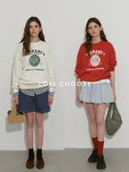 Lofi choose Cozy Letter Print Loose Drop Shoulder Commuter Women Long Sleeve Sweatshirt