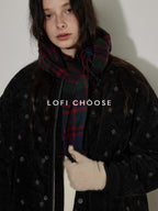 Lofi choose Thick Warm Vintage Loose Floral Womens 90Pc White Duck Down Jackets