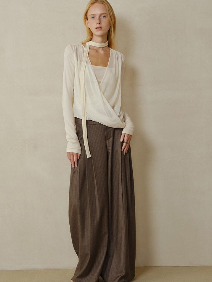 someonesometimes Soft Wool Blend Slim Round Neck Long Sleeve Women Almond Beige Knit Cardigans