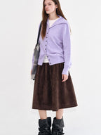 fano Recycled Fiber Loose Fit Casual High Neck Button Long Sleeve Women Cardigans