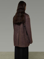 unspoken Soft Wool Blend Loose Commuter Coat 3D Tailoring Lapel Collar Women Wool Coats
