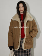 Lofi choose Cozy Wool Knit Office Loose Fit Mock Neck Long Sleeve Red Sweaters