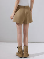 ikyou Wrinkle Free Embroidered High Waist A Line Casual Women Polyester Mini Skirts