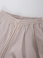 audreyyang Comfort Stretch Polyester Casual Elastic Pull On Women Wide Leg Pants