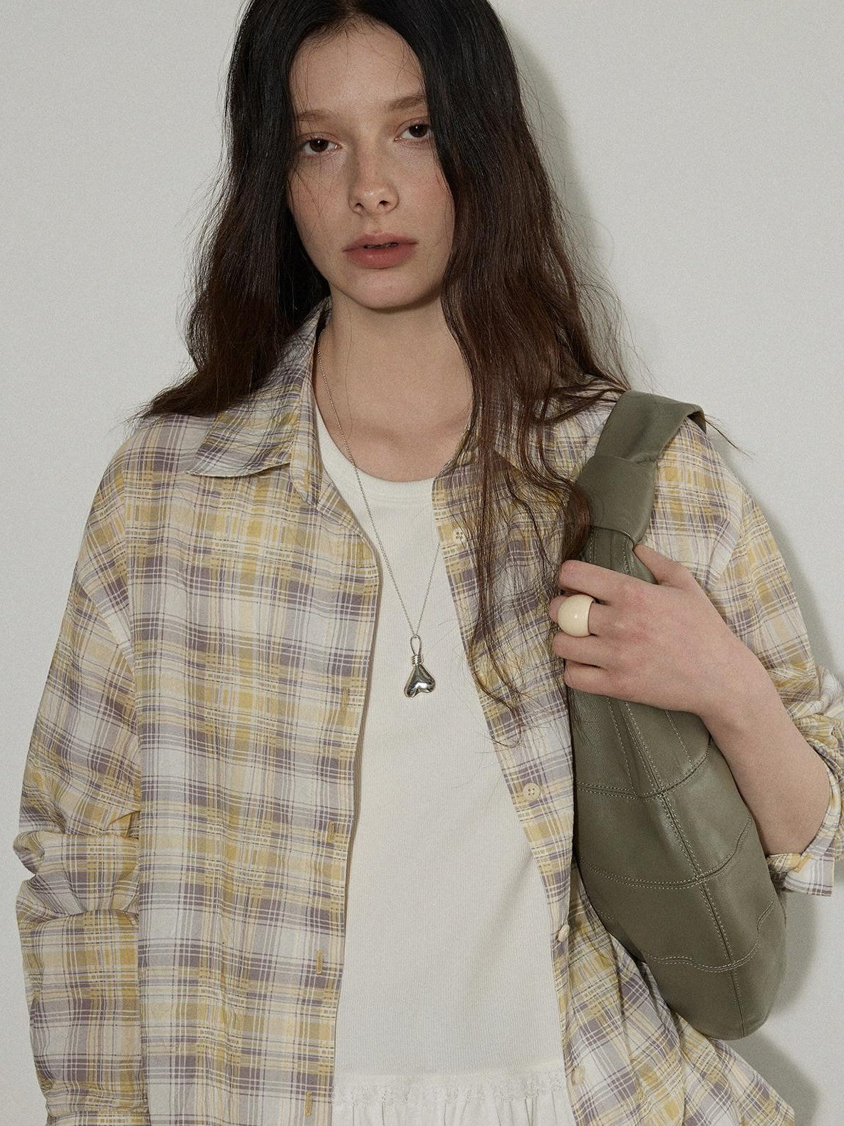Lofi choose Versatile Layering Commuter Loose Fit Crew Neck Women White Tank Tops