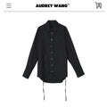 audreyyang_Striped_Relaxed_Lapel_Button_Long_Sleeve_Casual_Women_Polyester_Top_&_Pants_Sets_MISSTT
