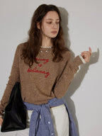 Lofi choose Colorblock Pullover Relaxed Fit Commuter Crewneck Casual Office Sweatshirt