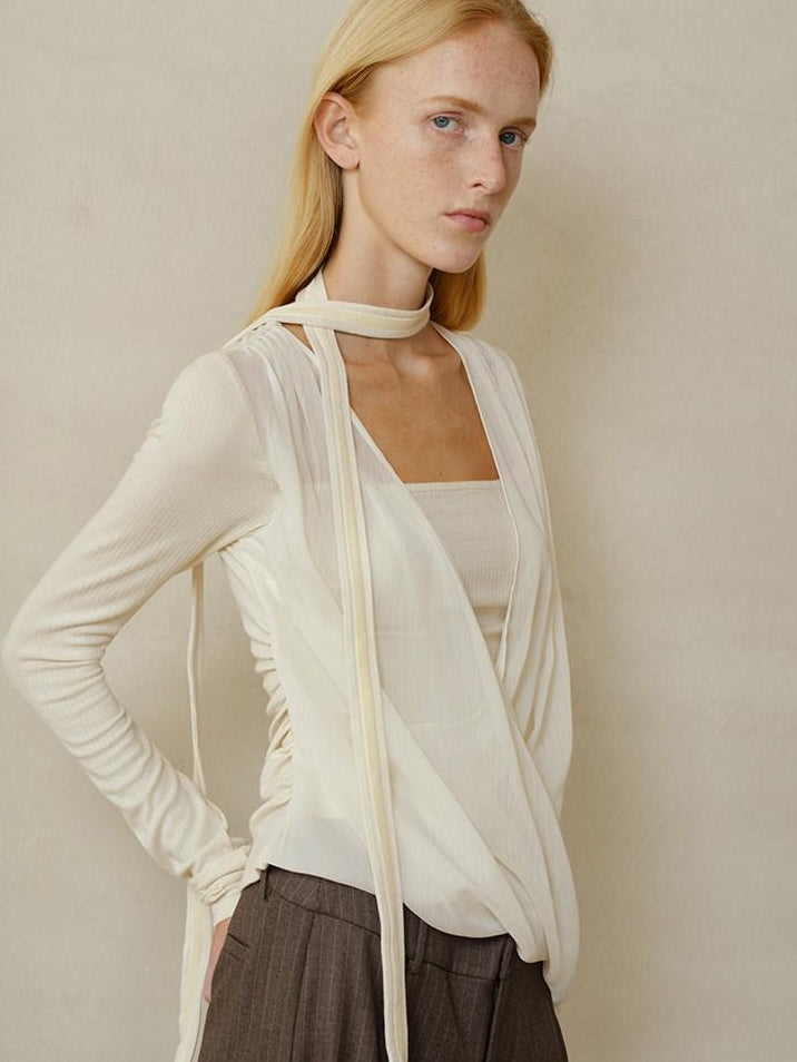 someonesometimes Soft Wool Blend Slim Round Neck Long Sleeve Women Almond Beige Knit Cardigans