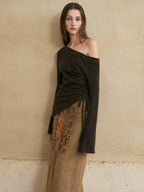 someonesometimes Wool Blend Lined Vintage Straight Mid Hidden Zip Casual Women Maxi Skirts