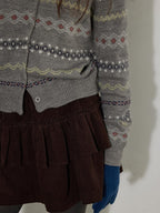 Lofi choose High Waist Cotton Puff Skirt Loose Commuter Women Brown Mini Skirts