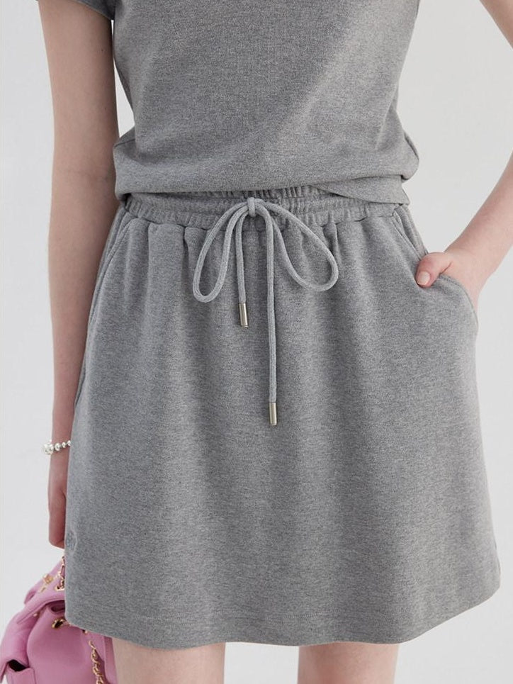 fano 96 Percent Cotton Soft Crop Top Mini Skirt Young Women Matching Top & Skirt Sets