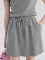 fano 96 Percent Cotton Soft Crop Top Mini Skirt Young Women Matching Top & Skirt Sets