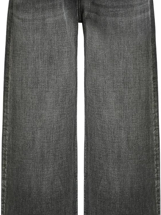 fano Washed Vintage Cotton Mid Rise Nonstretch Youth Charcoal Straight Leg Jeans
