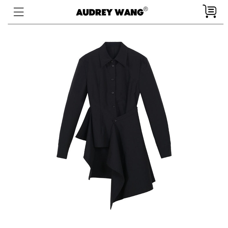 audreyyang_Vintage_Loose_Square_Neck_Long_Sleeve_Midi_Cardigan_Black_Polyester_Blouses_MISSTT