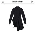 audreyyang_Vintage_Loose_Square_Neck_Long_Sleeve_Midi_Cardigan_Black_Polyester_Blouses_MISSTT