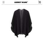 audreyyang_Light_Hemp_Knit_Relaxed_Batwing_V-neck_Women_Black_Open_Front_Cardigans_MISSTT