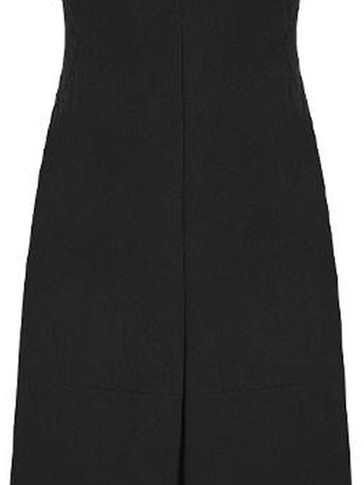 fano Breathable Cotton Blend Sleeveless A Line Korean Workwear Black Maxi Dresses