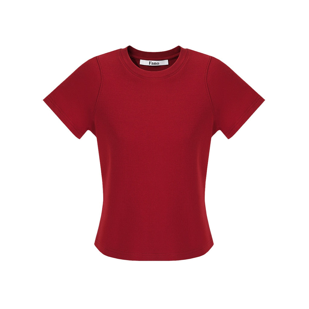 fano_Soft_Cotton_Korean_Slim_Crew_Neck_Short_Sleeve_Women_Crop_Tee_Basic_Crop_Tops_MISSTT