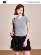 ikyou_Pure_Cotton_Embroidered_Slim_Fit_Short_Sleeve_Crew_Neck_Casual_Basic_Crop_Tops_MISSTT