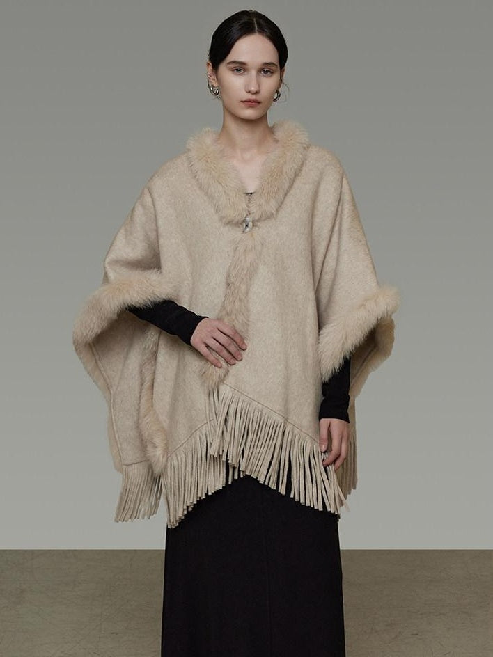 unspoken Pure Wool V-neck Hidden Button Oversized Apricot Minimal Work Knitwear Cardigans