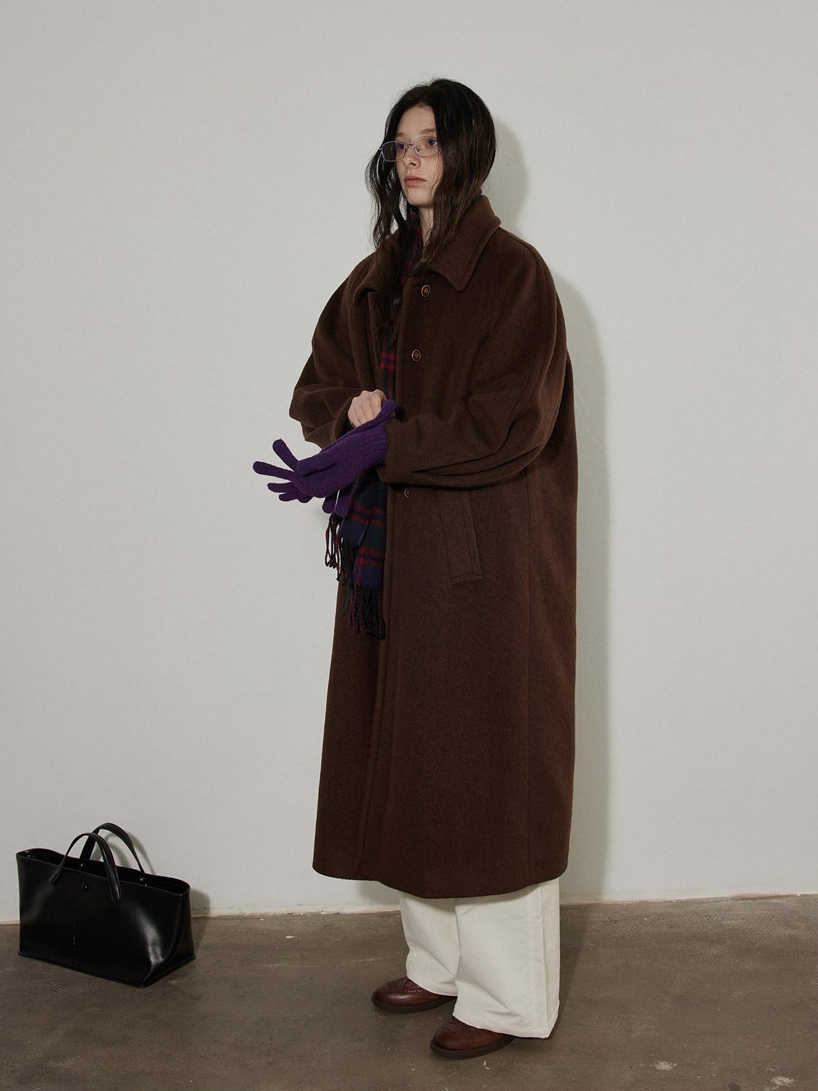 Lofi choose High Waist Casual Zipper Fly Cotton Blend Women Beige Brown Wide Leg Pants