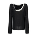 unspoken_Asymmetric_Lyocell_Knit_Slim_Casual_Colorblock_Longsleeve_Women_Top_&_Pants_Sets_MISSTT