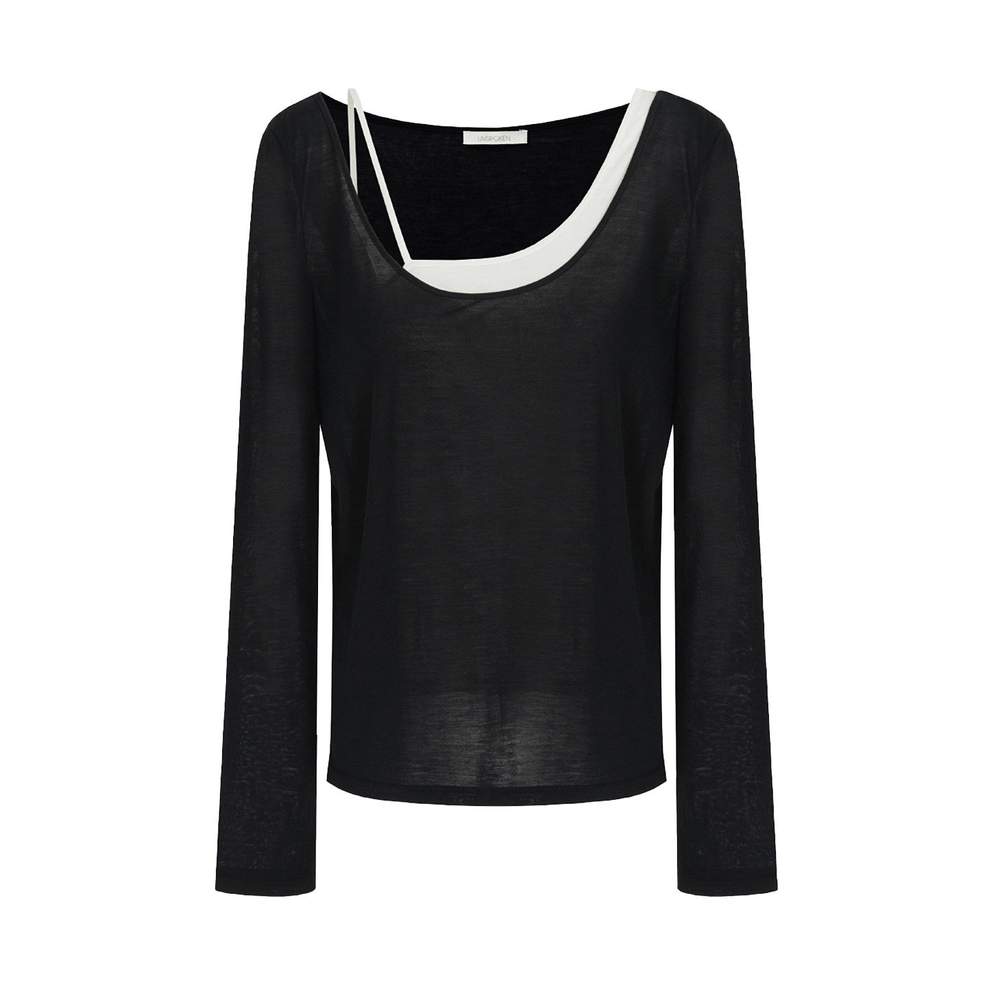 unspoken_Asymmetric_Lyocell_Knit_Slim_Casual_Colorblock_Longsleeve_Women_Top_&_Pants_Sets_MISSTT