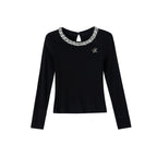 ikyou_Rhinestone_Soft_Cotton_Blend_Slim_Fit_Workwear_Black_Long_Sleeve_T-Shirts_MISSTT