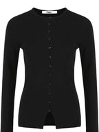 fano Office Ready Korean Slim V-neck Button Longsleeve Women Polyester Cardigans